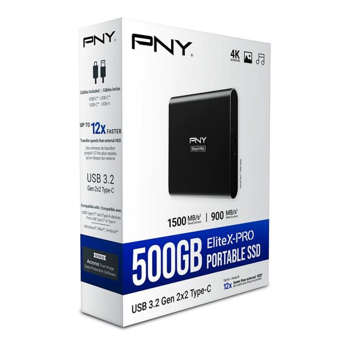 Disco Duro Externo PNY X-PRO 500 GB SSD 1
