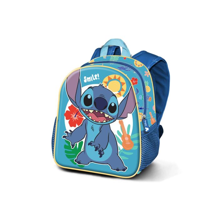 Mochila 3D Pequeña Smile Disney Lilo y Stitch Azul