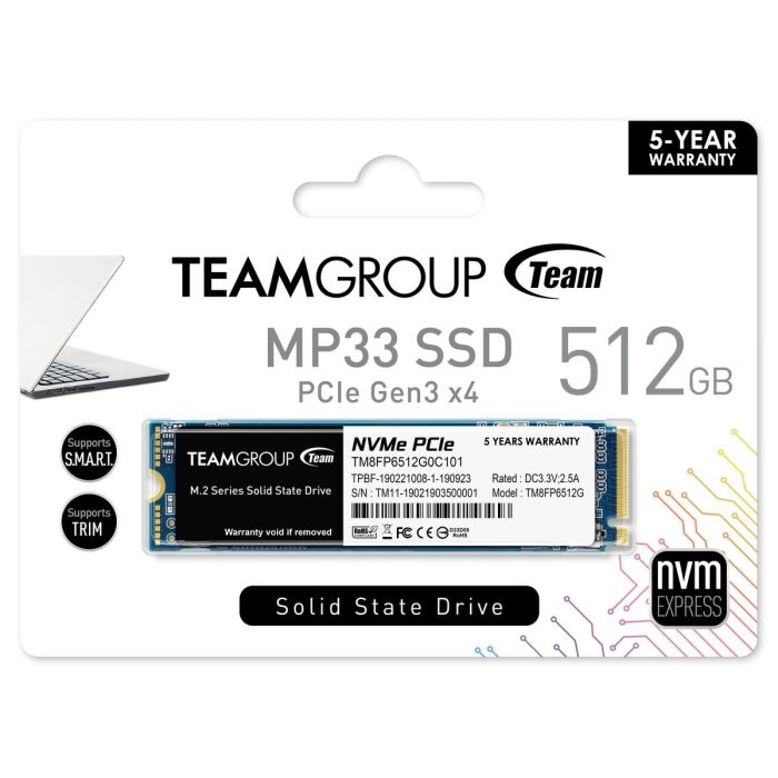 Disco Duro Team Group TM8FP6512G0C101 512 GB SSD 1