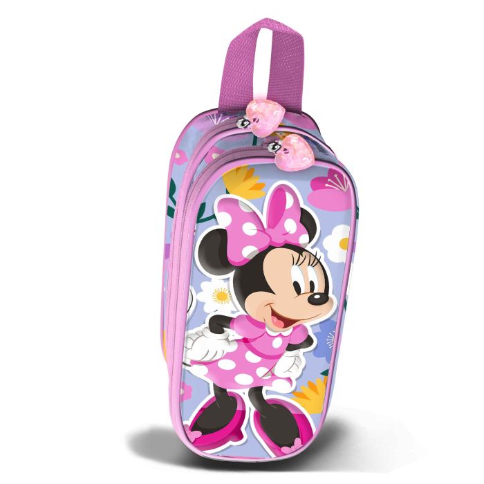 Estuche Portatodo 3D Doble Spring Disney Minnie Mouse Lila