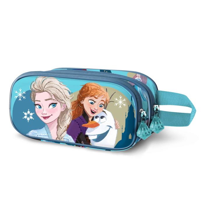 Estuche Portatodo 3D Doble Lovely Disney Frozen 2 Turquesa