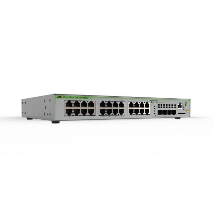 Allied Telesis 16 x 10/100/1000T POE+ ports and 2 x 100/1000X SFP, 247W POE capacity, Fixed one AC power supply, EU Power Cord Allied Telesis 16 x 10/100/1000T POE+ ports and 2 x 100/1000X SFP, 247W POE capacity, Fixed one AC power supply, EU Power Cord