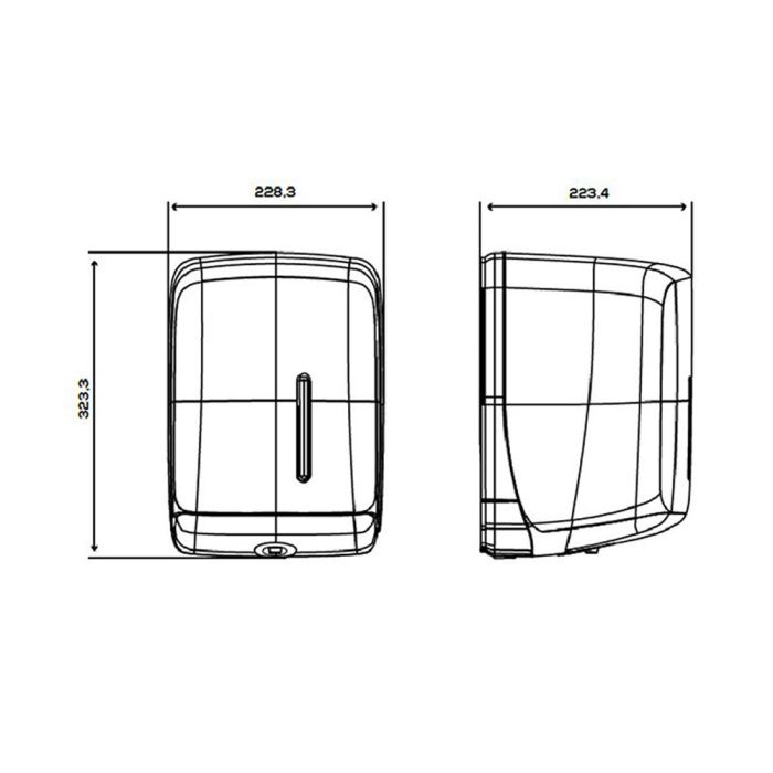 Dispensador papel mecha timeless abs reciclado negro jofel 1