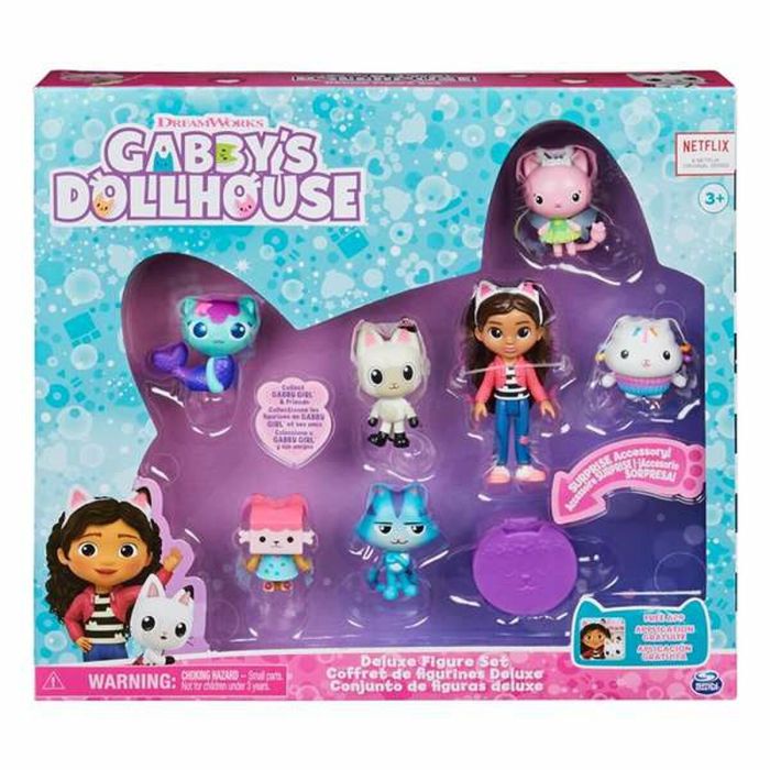 Set de figuras la casa de muñecas de gabby. 26,99x29,37x5,4cm