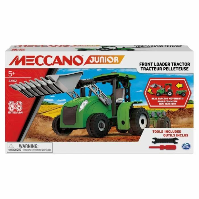 Tractor con Pala Meccano STEM 110 Piezas Multicolor