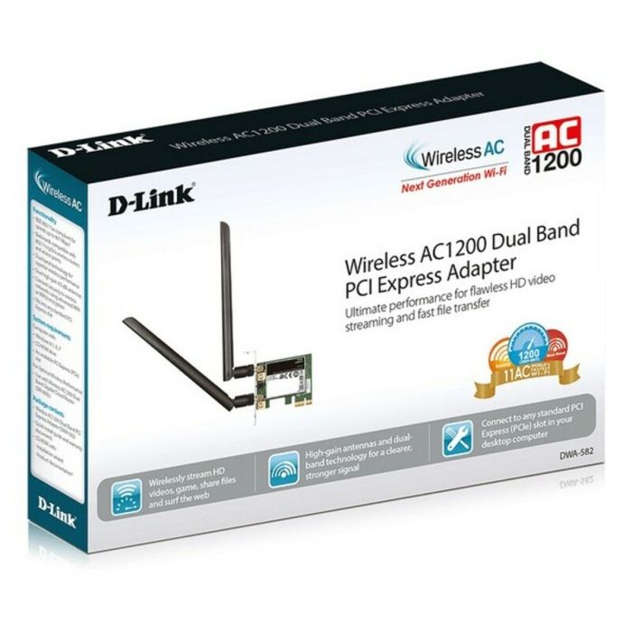Tarjeta de Red Wifi D-Link DWA-582 5 GHz 867 Mbps LED 1