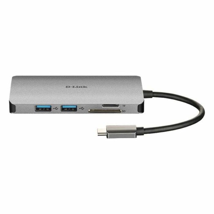 Hub USB C D-Link DUB-M810 Plateado 3