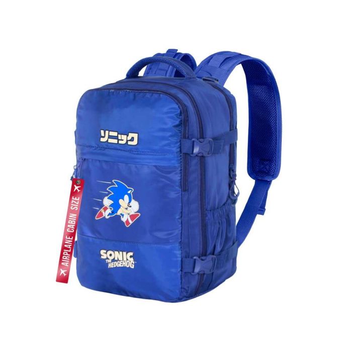 Mochila Mercury Viaje Cabina Avión 40x20x25cm Action Sonic The Hedgehog - SEGA Azul