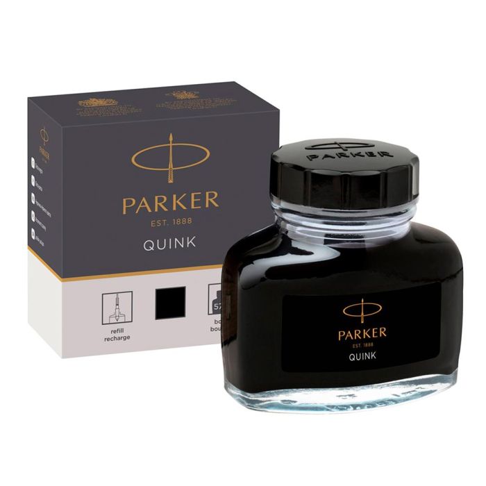 Tinta Estilografica Parker Negra Bote 57 mL 2