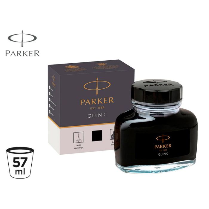 Tinta Estilografica Parker Negra Bote 57 mL 5