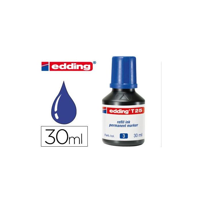 Tinta Rotulador Edding T-25 Azul Bote 30 mL