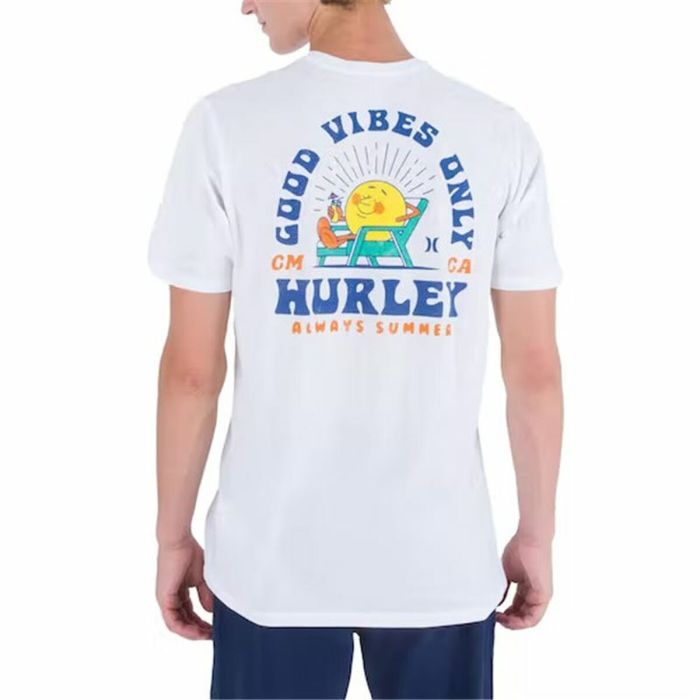 Camiseta de Manga Corta Hombre Hurley Everyday Vacation Blanco 1