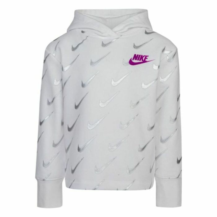 Sudadera Infantil Nike Printed Fleeced Blanco 0 Sudadera Infantil Nike Printed Fleeced Blanco 0