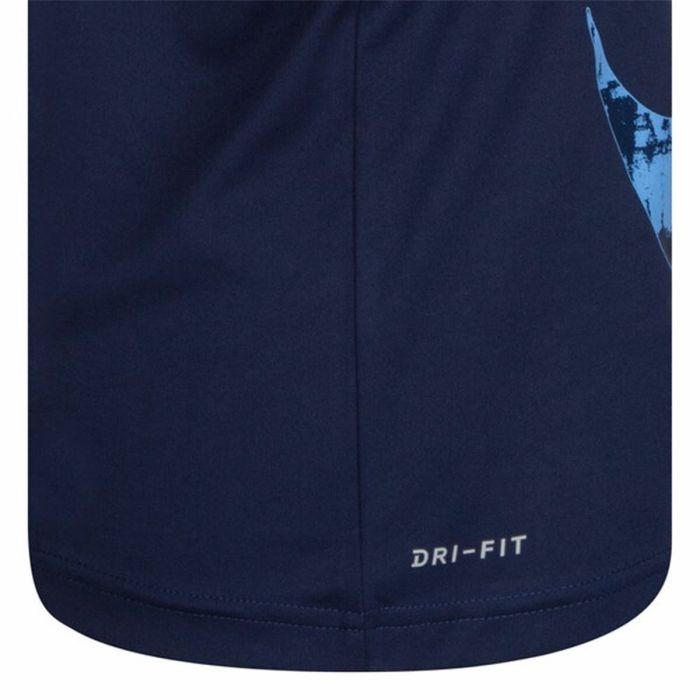 Camiseta de Manga Corta Infantil Nike Texture Swoosh Azul marino 2