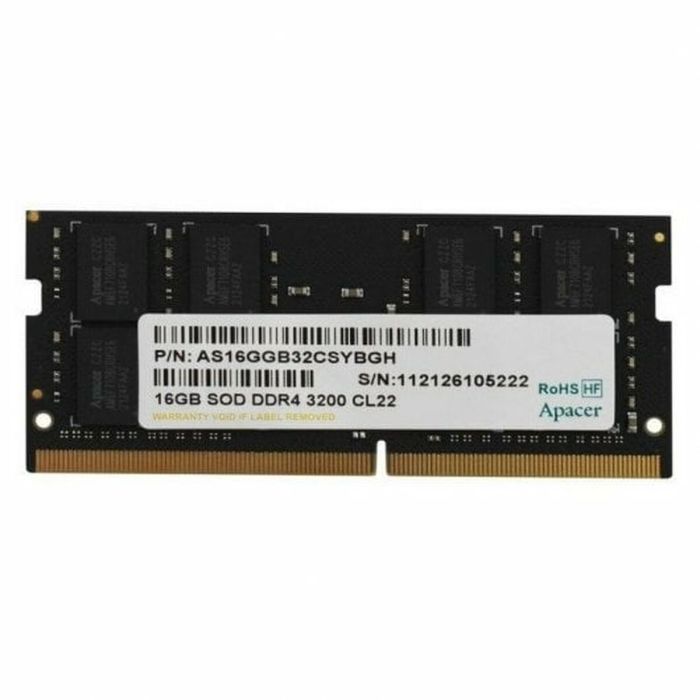 Memoria RAM Apacer ES.16G21.GSH 16GB/ DDR4/ 3200MHz/ 1.2V/ CL22/ SODIMM