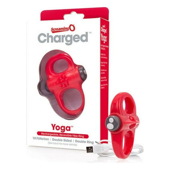 Anillo Vibrador para el Pene The Screaming O Charged Yoga Rojo 1