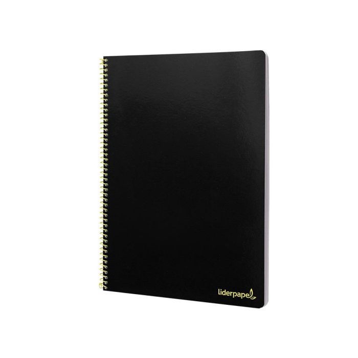 Cuaderno Espiral Liderpapel Folio Smart Tapa Blanda 80H 60 gr Cuadro 4 mm Con Margen Color Negro 10 unidades 3