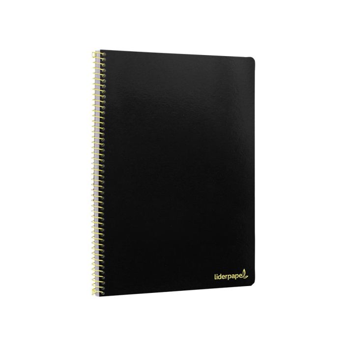 Cuaderno Espiral Liderpapel Folio Smart Tapa Blanda 80H 60 gr Cuadro 4 mm Con Margen Color Negro 10 unidades 4