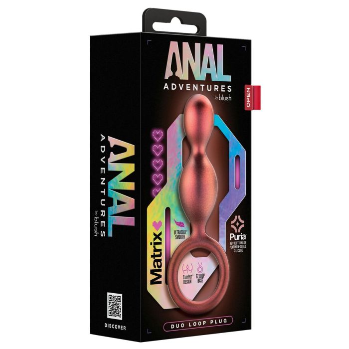 Plug Anal Blush Adventures Matrix Duo Loop Silicona 1