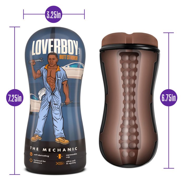 Masturbador Masculino Blush Loverboy Marrón 3