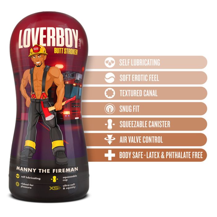 Masturbador Masculino Blush Loverboy Marrón 2