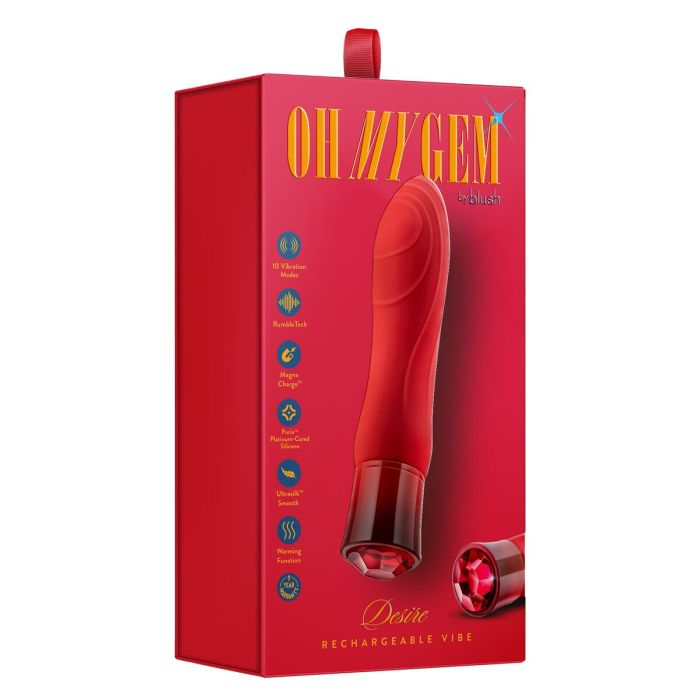 Mini Vibrador Blush Oh My Gem Desire Ruby Rojo 1