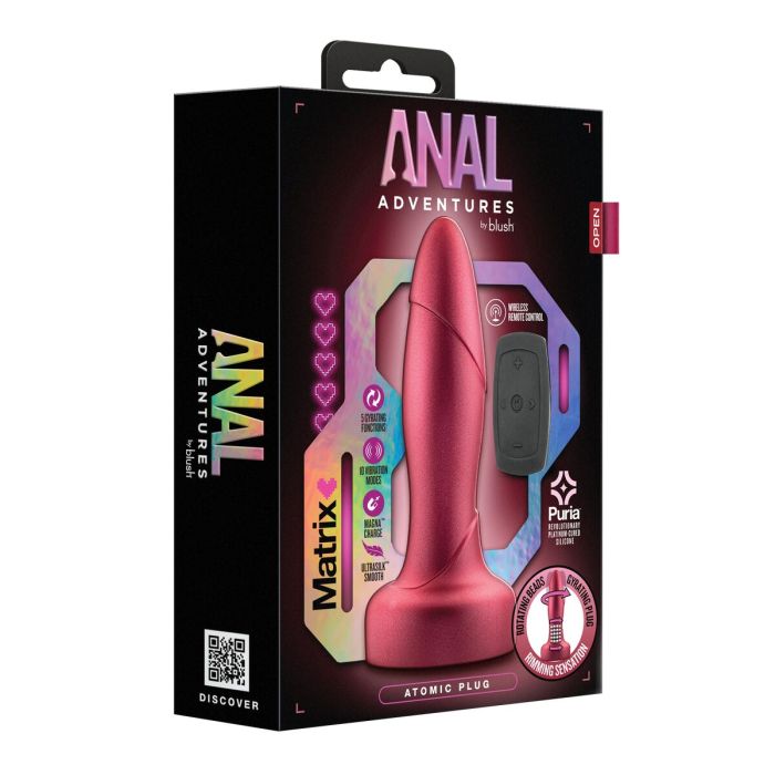 Vibrador Anal Negro Blush ADVENTURES MATRIX ATOMIC Rojo 1