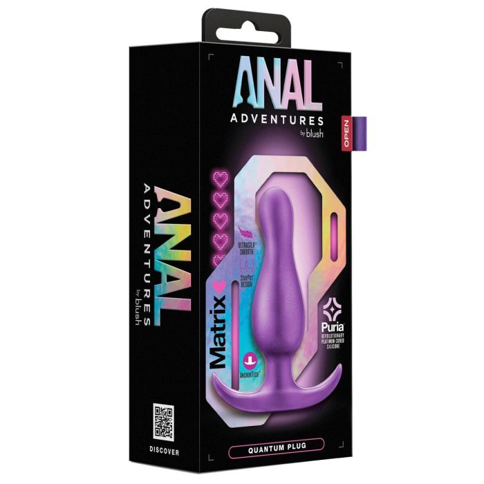 Plug Anal Blush Adventures Morado (8,9 cm) (7,6 cm) 2