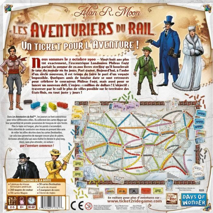Juego de Mesa Asmodee The Adventurers of Rail USA (FR) 4