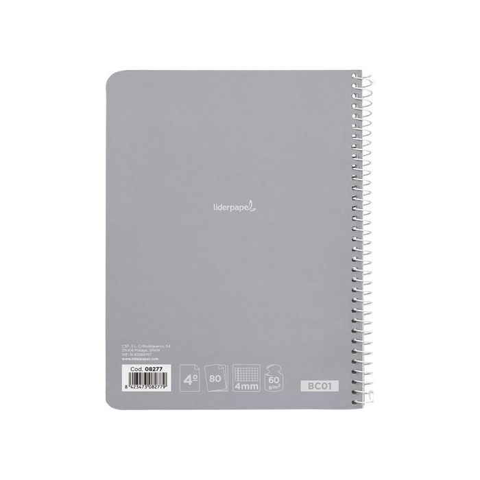 Cuaderno Espiral Liderpapel Cuarto Smart Tapa Blanda 80H 60 gr Cuadro 4 mm Con Margen Colores Surtidos 10 unidades 2