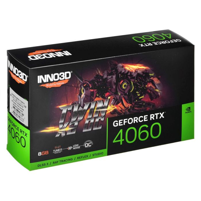 Inno3D GeForce RTX 4060 Twin X2 8GB GDDR6 - Tarjeta Gráfica para Gaming y Creación de Contenido