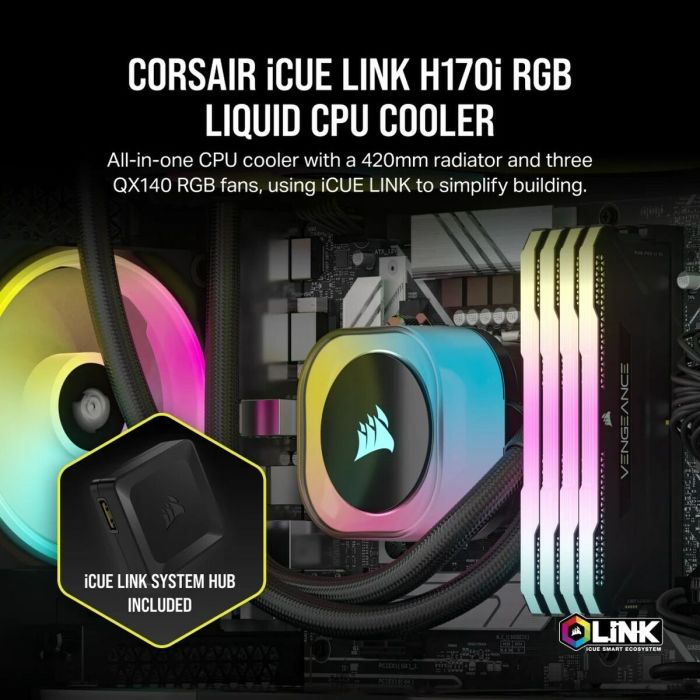 Kit de Refrigeración Líquida Corsair H170I 10 Kit de Refrigeración Líquida Corsair H170I 10