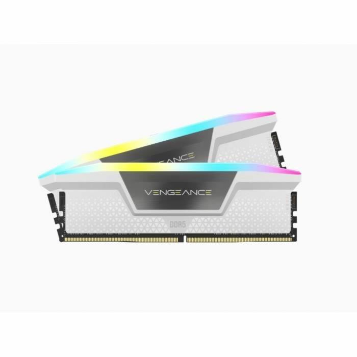 Memoria de RAM - Corsair - Revenge RGB DDR5 - 32GB 2x16GB DIMM - 6000 MHz - 1.35V - Blanco (CMH32GX5M2D6000C36W)