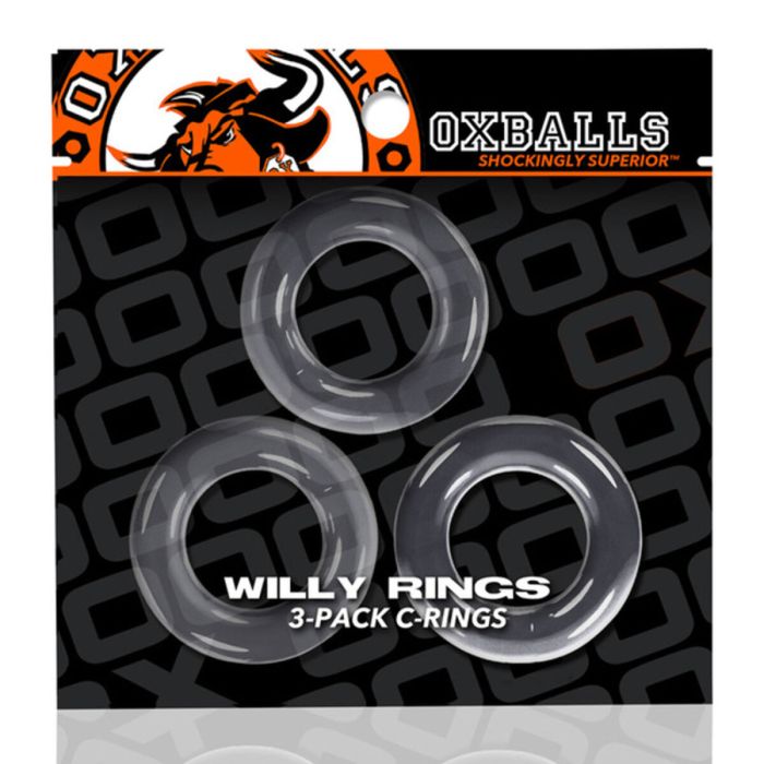 Anillo Para Pene Oxballs Willy Rings Pack Clear (3 uds)