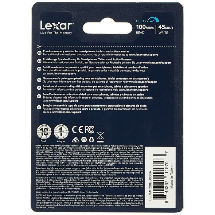 Memoria USB Lexar 633x Negro/Azul 128 GB 1