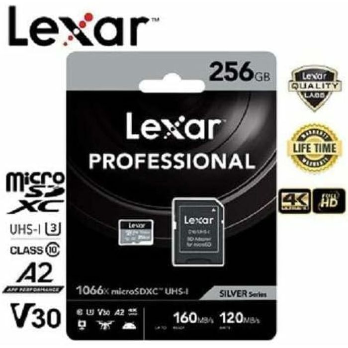 Tarjeta Micro SD Lexar LMS1066256G-BNANG 256 GB 3