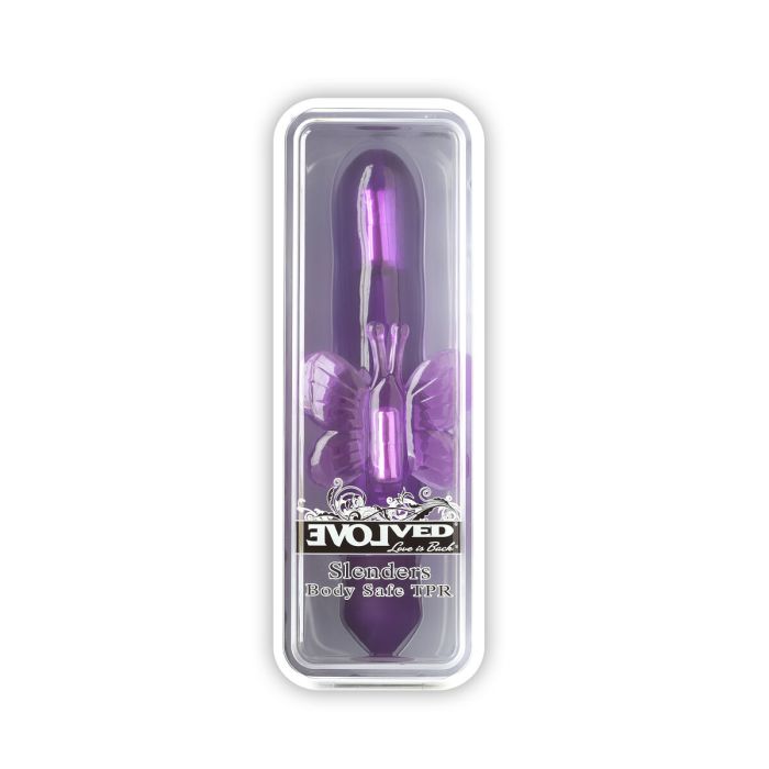 Vibrador Evolved Slenders Flutter Morado Mariposa 1