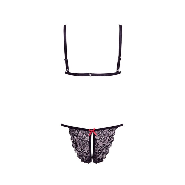 Conjunto de Lencería Barely Bare Negro (Talla única) 3