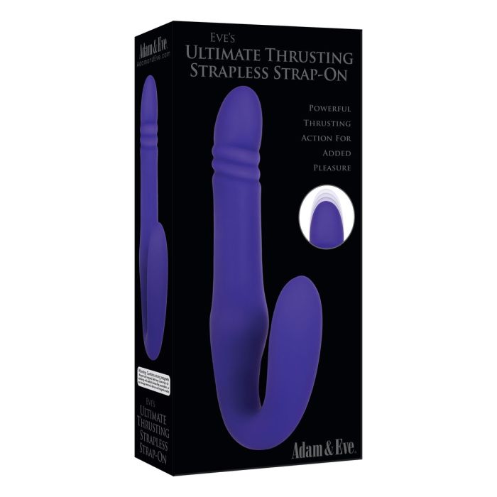 Consolador de Doble Penetración Adam & Eve Ultimate Thrusting Strapless Morado 1