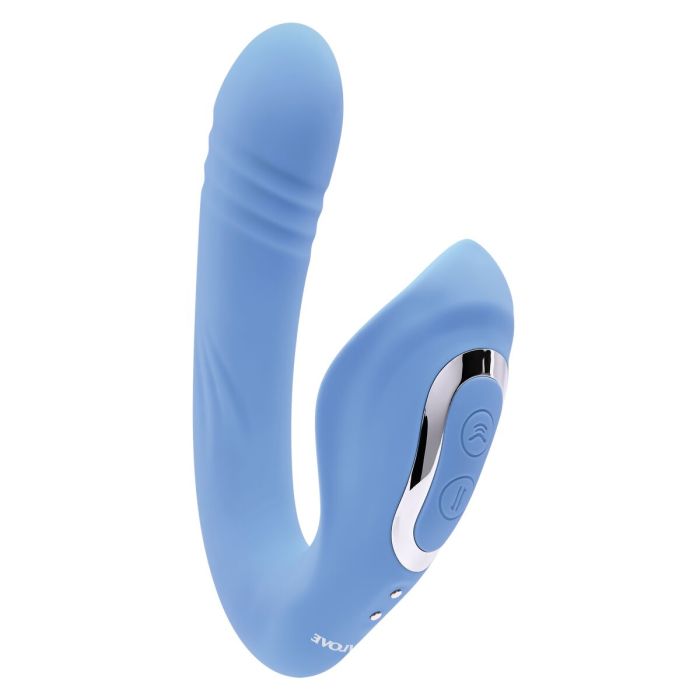 Vibrador Punto G Evolved Tap & Thrust Azul 4