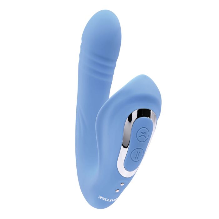 Vibrador Punto G Evolved Tap & Thrust Azul 8