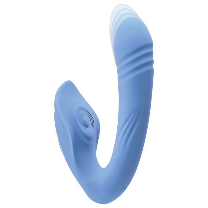 Vibrador Punto G Evolved Tap & Thrust Azul 12