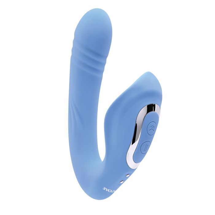 Vibrador Punto G Evolved Tap & Thrust Azul 10