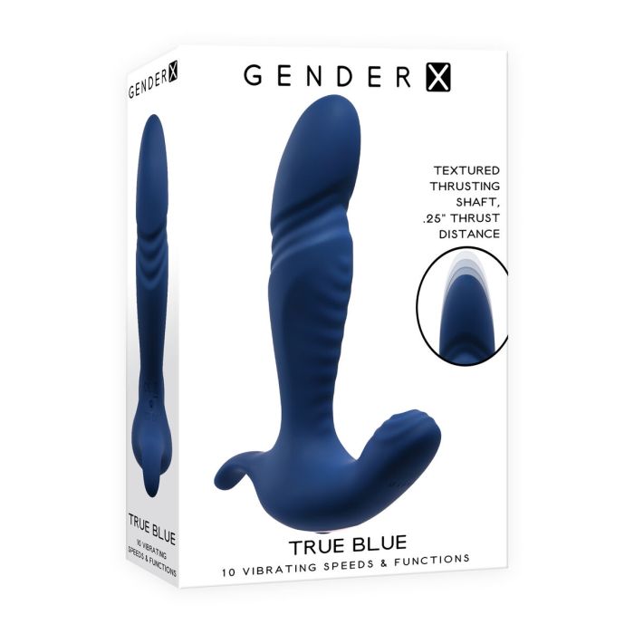 Vibrador Anal Negro Gender X Azul 14