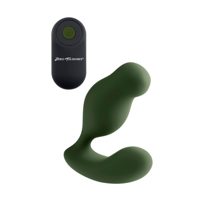 Vibrador Anal Negro Zero Tolerance Verde 27