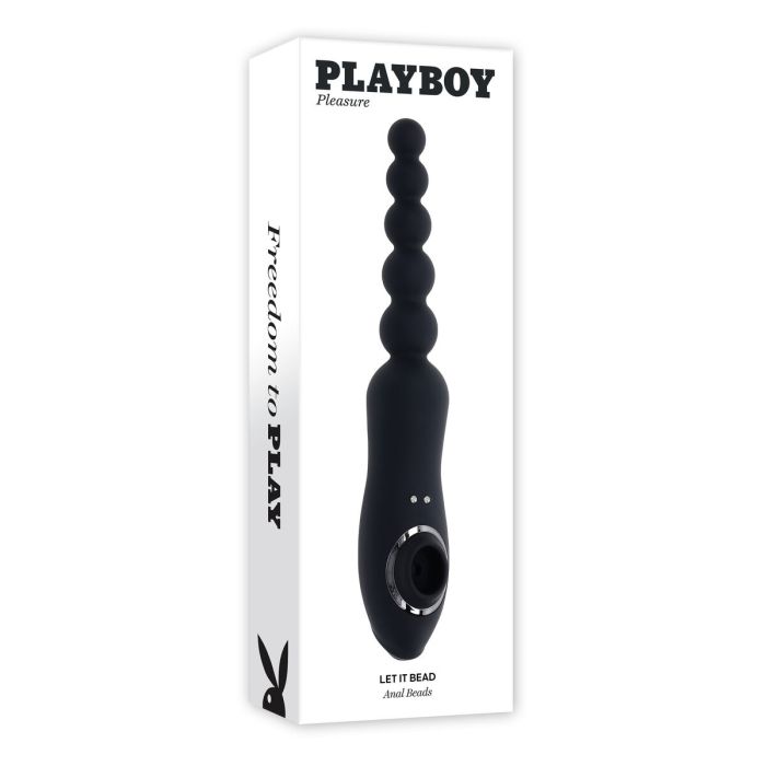 Vibrador Anal Negro Playboy Let it Bead Negro 1