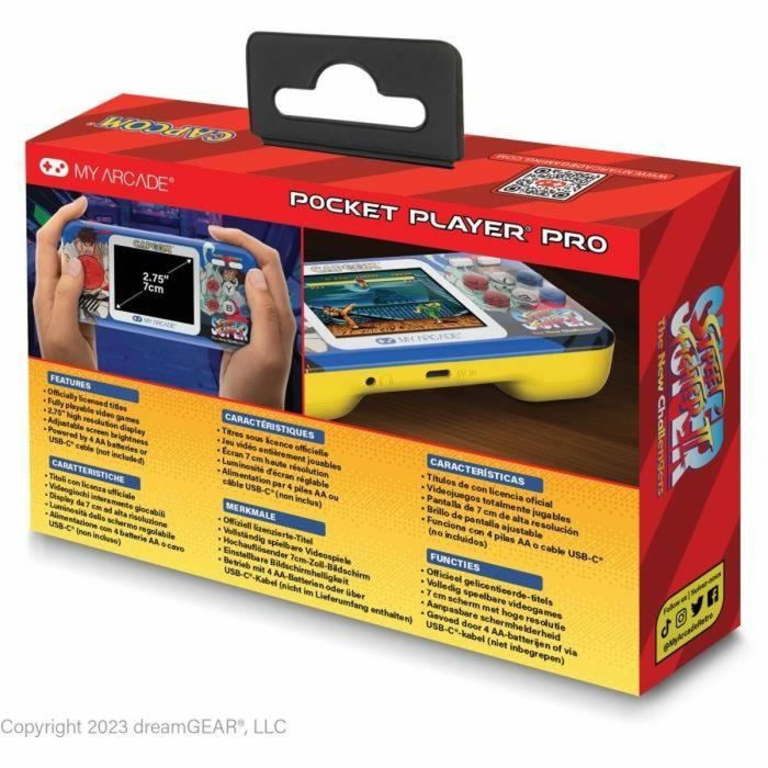 Videoconsola Portátil My Arcade Pocket Player PRO - Super Street Fighter II Retro Games 8