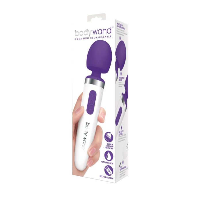 Mini Varita Aqua Blanca y Lila Bodywand Multi Function Wands Morado