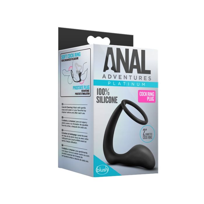 Anillo para el Pene Blush Anal Adventures Negro 2