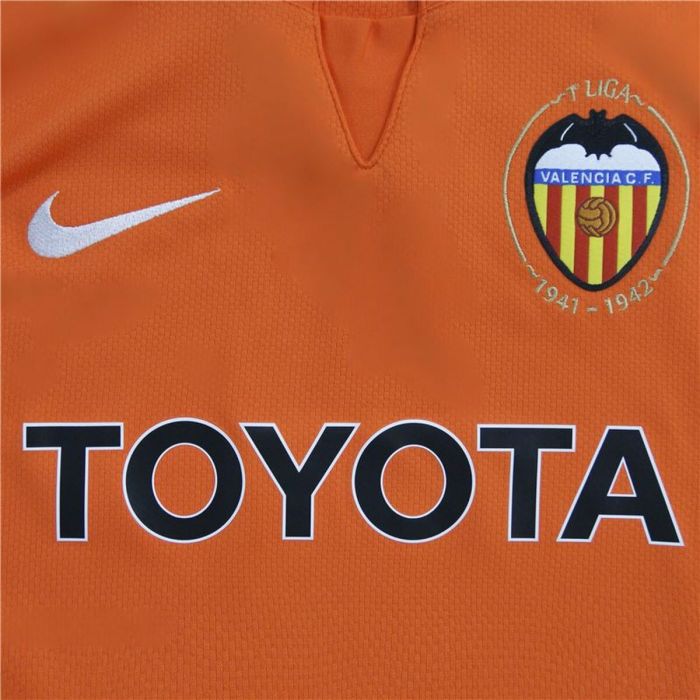 Camiseta de Fútbol de Manga Corta para Niños Nike Valencia CF 07/08 Away Naranja 1